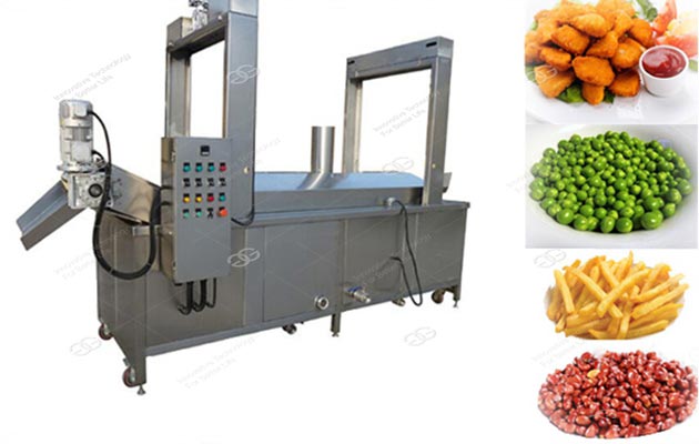 Continuous Automatic Snacks Food Deep Fryer Machine